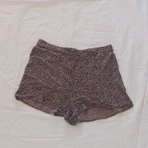 American Eagle Outfitters Leopard Print Athletic Shorts - Brown & Black